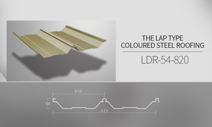 Color Steel Roofing Sheet LDR-54-820