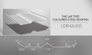 Color Steel Roofing Sheet LDR-66-835